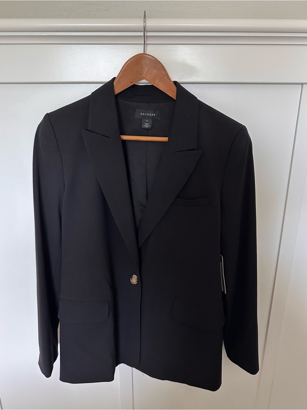 Halogen Black Single-Button Women's Blazer